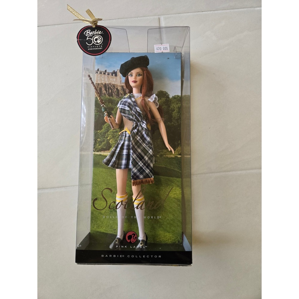 Barbie Scotland Dolls of the World Pink Label 50th Anniversary N4973 New